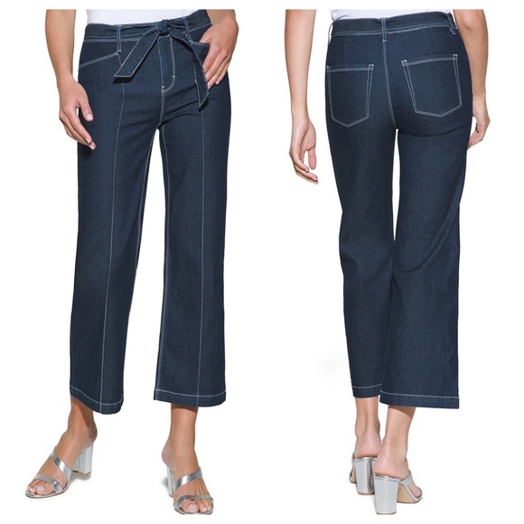 White House Black Market Denim - White House Black Market High-Rise Wide-Leg Crop Jeans